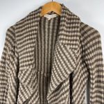 Lineamaglia Wool Alpaca Stripe Cardigan Sweater Brown Photo 7