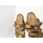 Lisa Vicky Sandals Womens Size 6 Rose Gold Slip On Slides Photo 6