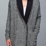 Lululemon  Post Practice Cardigan Sweater‎ in Ghost/Black size 4 Photo 0