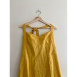Reformation  Tala Linen Sunflower Yellow Midi Dress Size 12 NEW Photo 6