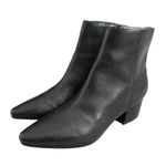 Marc Fisher Tammea Pointed Toe Leather Ankle Boots Women’s Size 7 Low Block Heel Photo 2