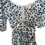 Luxxel Ruffle Faux Wrap Romper Snow Leopard Size S Photo 2