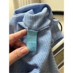 J. McLaughlin Jamey Sweater Light Chambray Blue Stripe Size XL Photo 2
