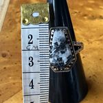 White Buffalo Sterling Silver Ring Size 7 Black Photo 2