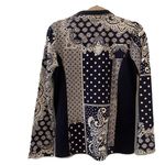 Susan Graver Womens Size XS Multicolor Paisley 1/4 Zip Pullover Sweatshirt Photo 2