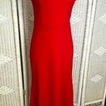 Betsy and Adam Betsy Adam Red Off Shoulder Ruffled Back Mermaid Gown Formal Evening Dress 6P Photo 0
