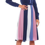 Adelyn Rae  Pleated Colorblock Dress Photo 0