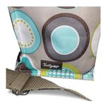 Thirty One Insulated Zip Cooler Picnic Bag Minty Chip Circles Adjustable Strap Brown Photo 2