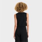 NWT Future Collective Wrap Vest Size Small Linen Top Black Size Tie Photo 1