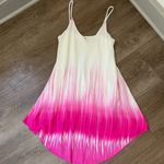Million Bullpup Camisole Dress Pink Ombre Y2K Babydoll Asymmetrical Hem Size M White Size M Photo 1