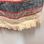 Chelsea & Theodore Striped Shift Fringe Hem Dress size 12 Multiple Photo 5