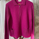 Y2K Boiled Wool Magenta Fuchsia Zip Photo 0