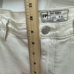 Free People NWT  Great Heights Frayed Skinny Jeans Distressed Ivory Size 27 Photo 7