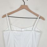 Jonathan Simkhai Paisley Bobbinet Bustier Bodysuit in Parchment Size M Photo 11