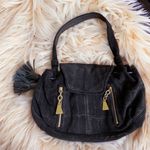 See By Chloe  Cherry two way Suede shoulder bag black gold alligator Photo 0