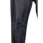 CAbi #3387 Destructed Slim Boyfriend Distressed Black Jeans Women's Size 2 Photo 2