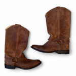 Frye  Brown Wyatt Harness Cowboy Boots Photo 0