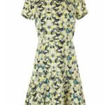J.Crew  Women's Cap Sleeve Floral A-Line Dress Yellow Size 0 Photo 2