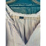 Old Navy  Blue White‎ Striped Blouse Top V Neck Short Sleeve Flowy Womens Photo 4