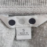 Three Dots  Gray Pullover Sweatshirt Small Gray Sweatshirt Quarter-zip Pullover Photo 5