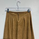 Yagi USA Tan Faux Suede Fringe Midi Skirt Sz M Size M Photo 5