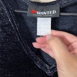 Vintage Wanted Clothing Company‎ Black Shimmery V neck Sleeveless Tank Top Large Photo 3