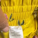 DR2 Yellow Floral Blouse with Purple Accents Size M Photo 4