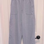 Athleta  Farallon Heathered Wide Leg Crop 4 Tall Light Blue Wide Cropped Pants Photo 2