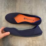 Rothy's RARE Lattice Flats Maritime Navy Blue Stitch Round Toe Size 10 Photo 2