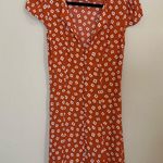 & Other Stories & Other Stories Button Down Tie Back Orange Mini Dress Photo 2