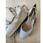 Schutz Caysey Espadrilles Woven Silver/Jute Wedge 9/40 Made In Brazil Photo 0
