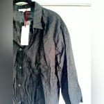 Solitaire  Black Lace-Trim Button-Up Blouse Elegant Evening‎ Wear A25 Photo 4