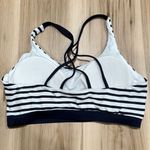 Lascana Mixed Print Scoop Bikini Swimsuit Top Navy Striped Women’s 8 White Photo 3