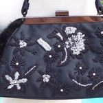 Cache Black Satin Fur Stones Beads Purse Event Elaborate New shoulder NWT $168 Photo 2