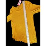 White Birch Mustard Long Sleeve Relaxed Waffle XL Tie Knot In Back Top NWT Fall Photo 4