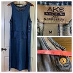 AKS Amy K. Su for Nordstrom Denim Jean Dress Sleeveless Maxi Pockets Medium Blue Photo 10
