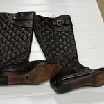 BCBGMAXAZRIA Brown Tall Quilted Leather Riding Boots Photo 1