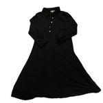 White + Warren Black Collared Stretch Work Dress No Photo 0