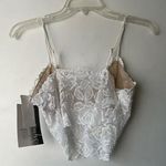 Symbella Vintage y2k Deadstock White Lace Crop Cami Tank M NWT Photo 2