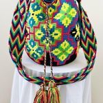 HANDMADE AUTHENTIC WAYUU COLUMBIAN BUCKET BAG Black Photo 0