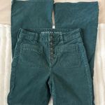 American Eagle Outfitters Dark Green Super High-Rise Flare Jeans Photo 5