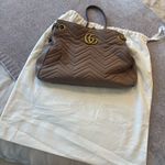 Gucci Taupe Quilted Handbag with Gold Accents Photo 5