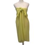 Chic Light Yellow Sheer Wrap approximately 43x70” so many ways to style worn 1x Yellow Photo 3