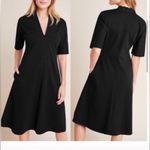 Anthropologie Velvet by Graham & Spencer Black V-Neck Midi Dress Size 3X Photo 1