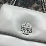 Tory Burch NWOT Britton Puffy Leather Optic White Silver Chain Shoulder Bag Photo 3