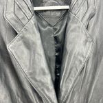 Jacqueline Ferrar  L black genuine leather trench coat vintage 90s 80s retro Photo 1