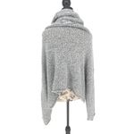 Free People  BFF Sweater Cowl Neck Slouchy Knit Boxy Pullover XS Heather Gray EUC Photo 3