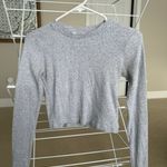 Aritzia Grey Ribbed Long Sleeve Top Photo 1