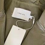 Priory Vegan Leather Bell Jacket / Coat in Green Photo 3