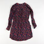 A.L.C. Silk Chiffon Red Blue Floral Flower Print Pattern Tie Waist Mini Dress 2 Photo 3